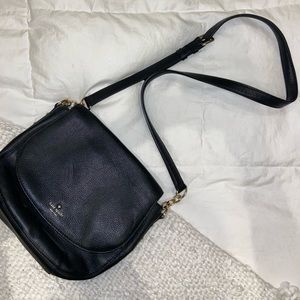 Black Leather Kate Spade Cross Body Purse